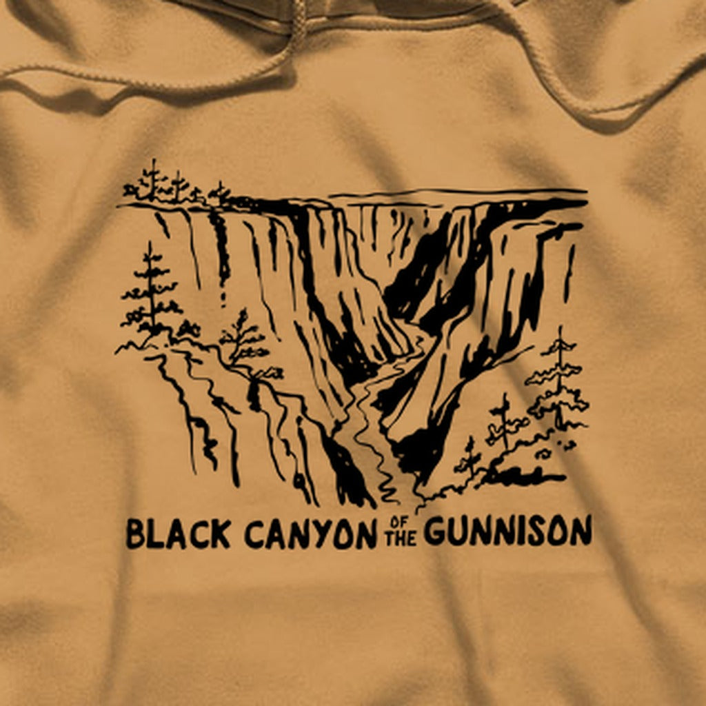 Black Canyon of the Gunnison Line Drawing Hoodie