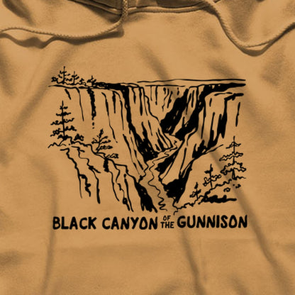 Black Canyon of the Gunnison Line Drawing Hoodie