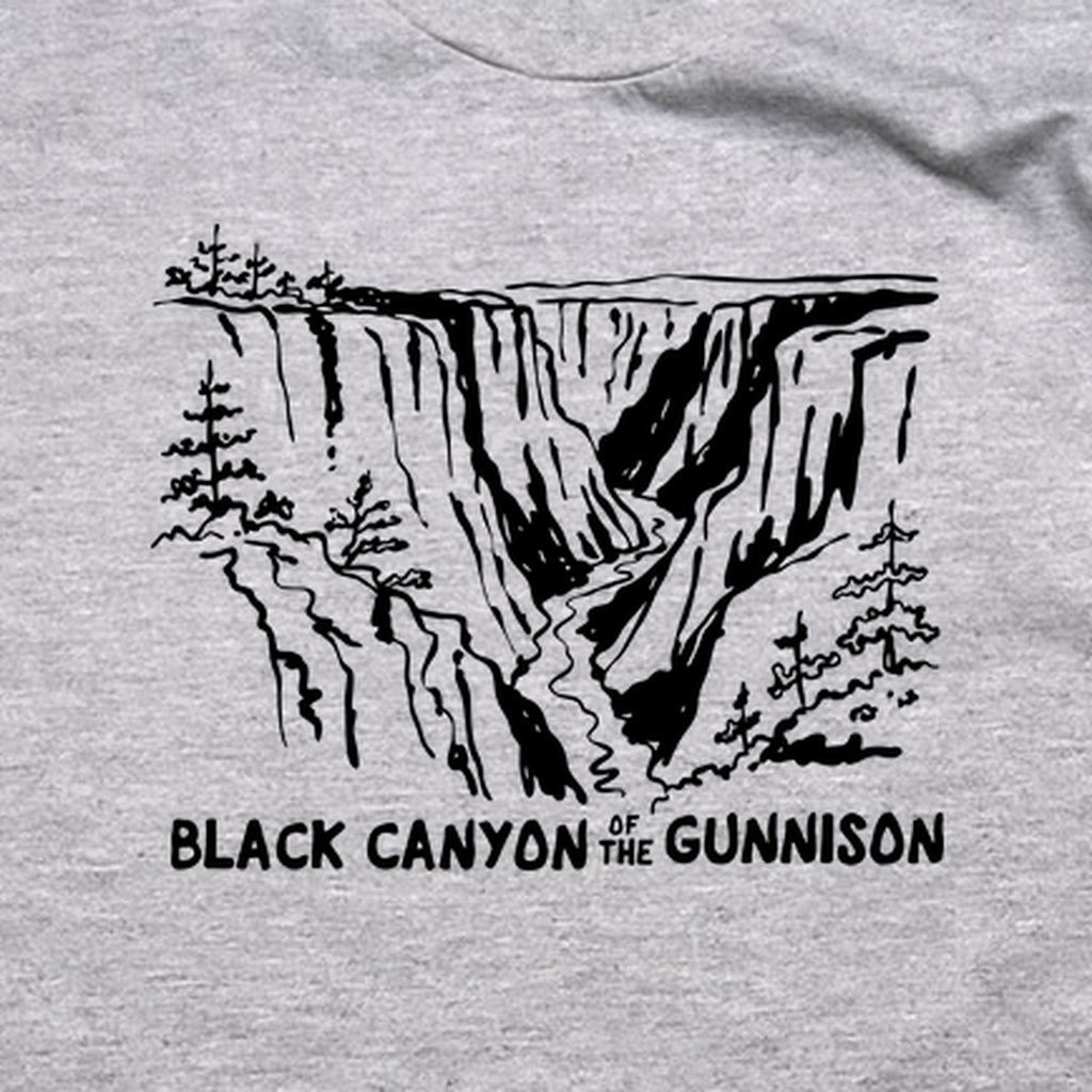Black Canyon of the Gunnison Line Drawing T-Shirt