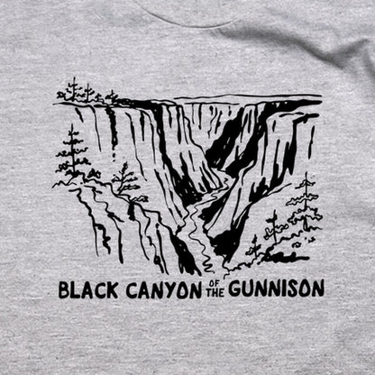 Black Canyon of the Gunnison Line Drawing T-Shirt