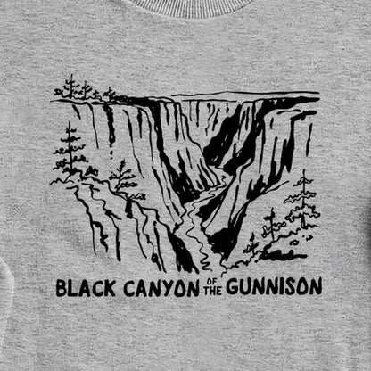 Black Canyon of the Gunnison Line Drawing Crewneck Sweatshirt