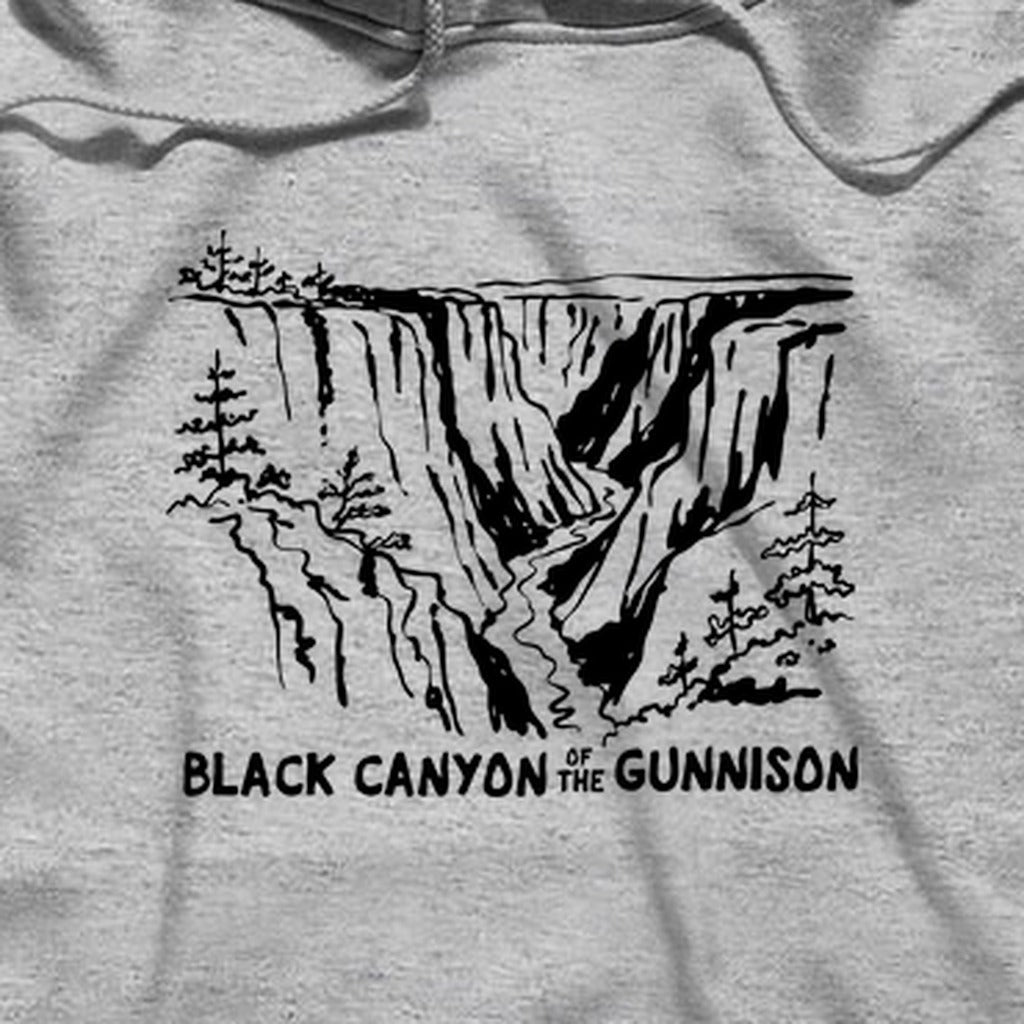 Black Canyon of the Gunnison Line Drawing Hoodie