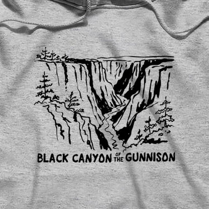 Black Canyon of the Gunnison Line Drawing Hoodie
