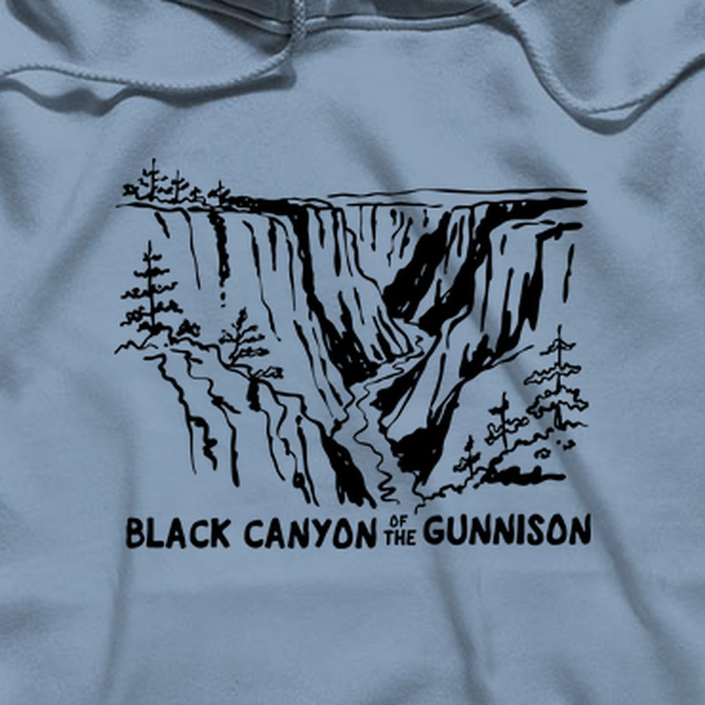Black Canyon of the Gunnison Line Drawing Hoodie