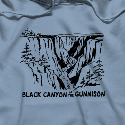 Black Canyon of the Gunnison Line Drawing Hoodie