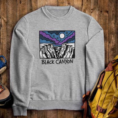 Black Canyon of the Gunnison at Night Crewneck Sweatshirt