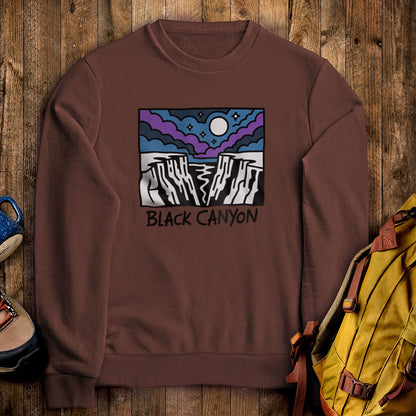 Black Canyon of the Gunnison at Night Crewneck Sweatshirt
