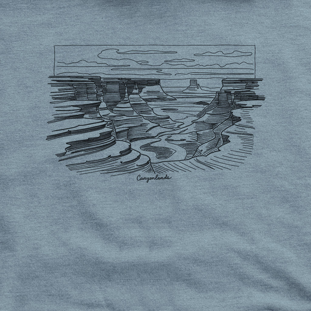 Canyonlands Line Drawing Hoodie