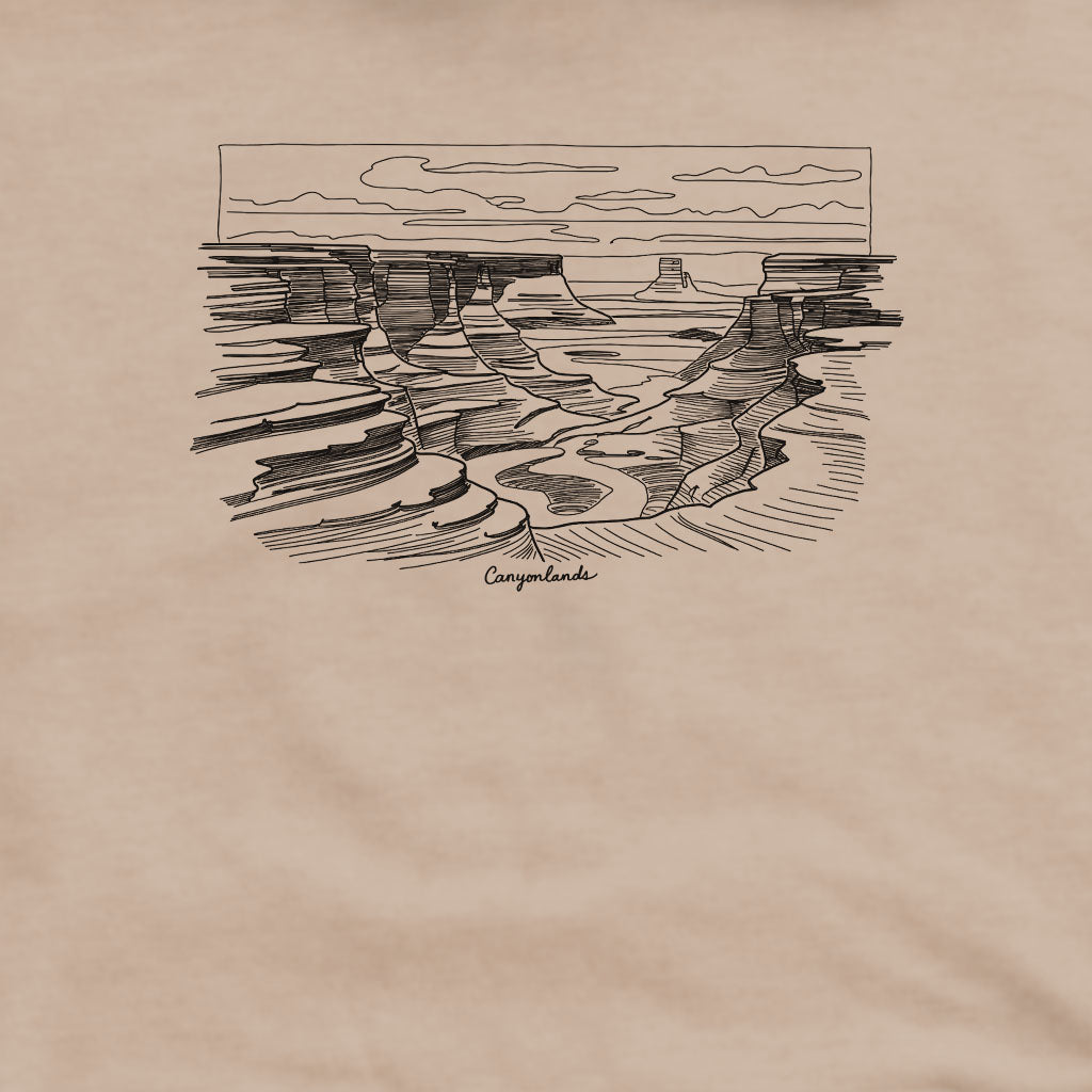 Canyonlands Line Drawing Crewneck Sweatshirt