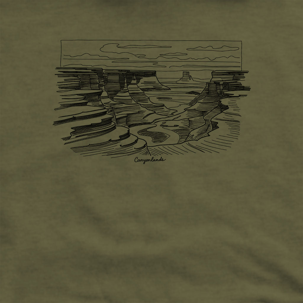 Canyonlands Line Drawing Crewneck Sweatshirt