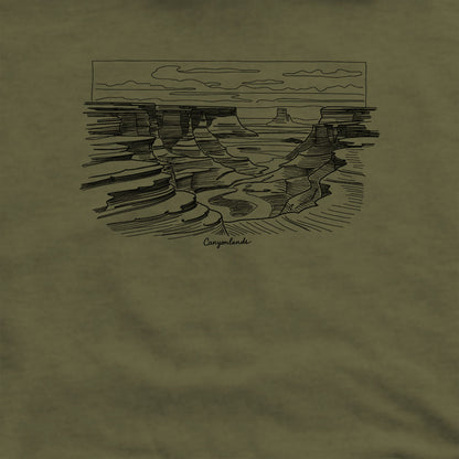 Canyonlands Line Drawing Crewneck Sweatshirt