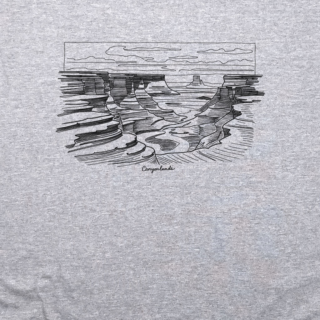 Canyonlands Line Drawing Crewneck Sweatshirt