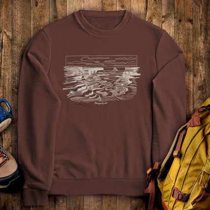Canyonlands Line Drawing Crewneck Sweatshirt