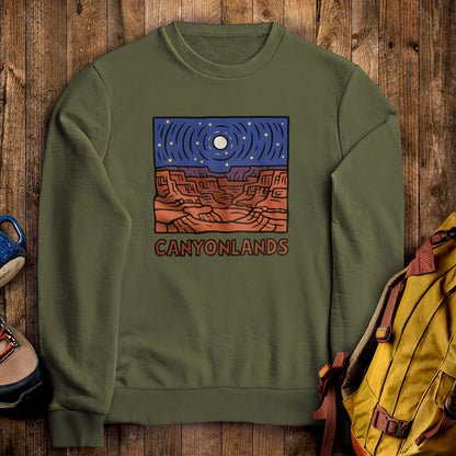 Canyonlands National Park at Night Crewneck Sweatshirt