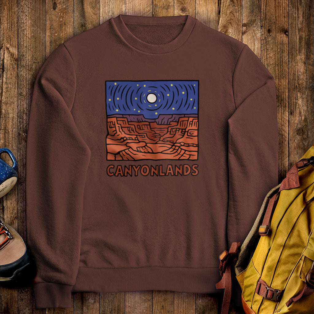 Canyonlands National Park at Night Crewneck Sweatshirt