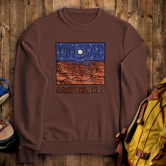 Canyonlands National Park at Night Crewneck Sweatshirt