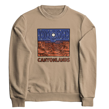 Canyonlands National Park at Night Crewneck Sweatshirt
