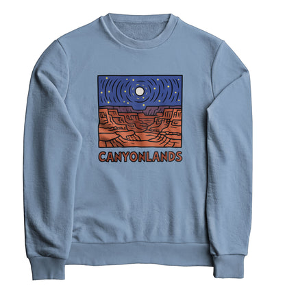 Canyonlands National Park at Night Crewneck Sweatshirt