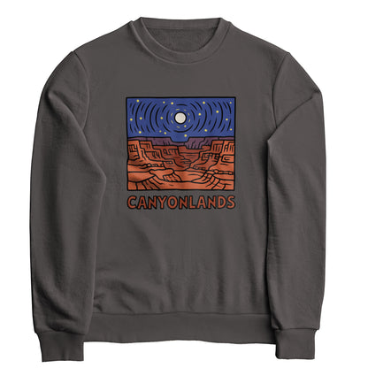 Canyonlands National Park at Night Crewneck Sweatshirt