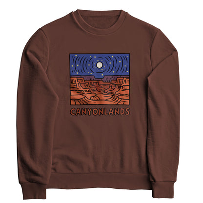 Canyonlands National Park at Night Crewneck Sweatshirt
