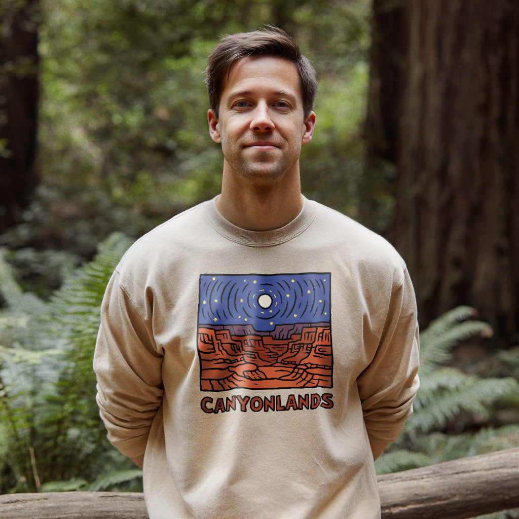 Canyonlands National Park at Night Crewneck Sweatshirt