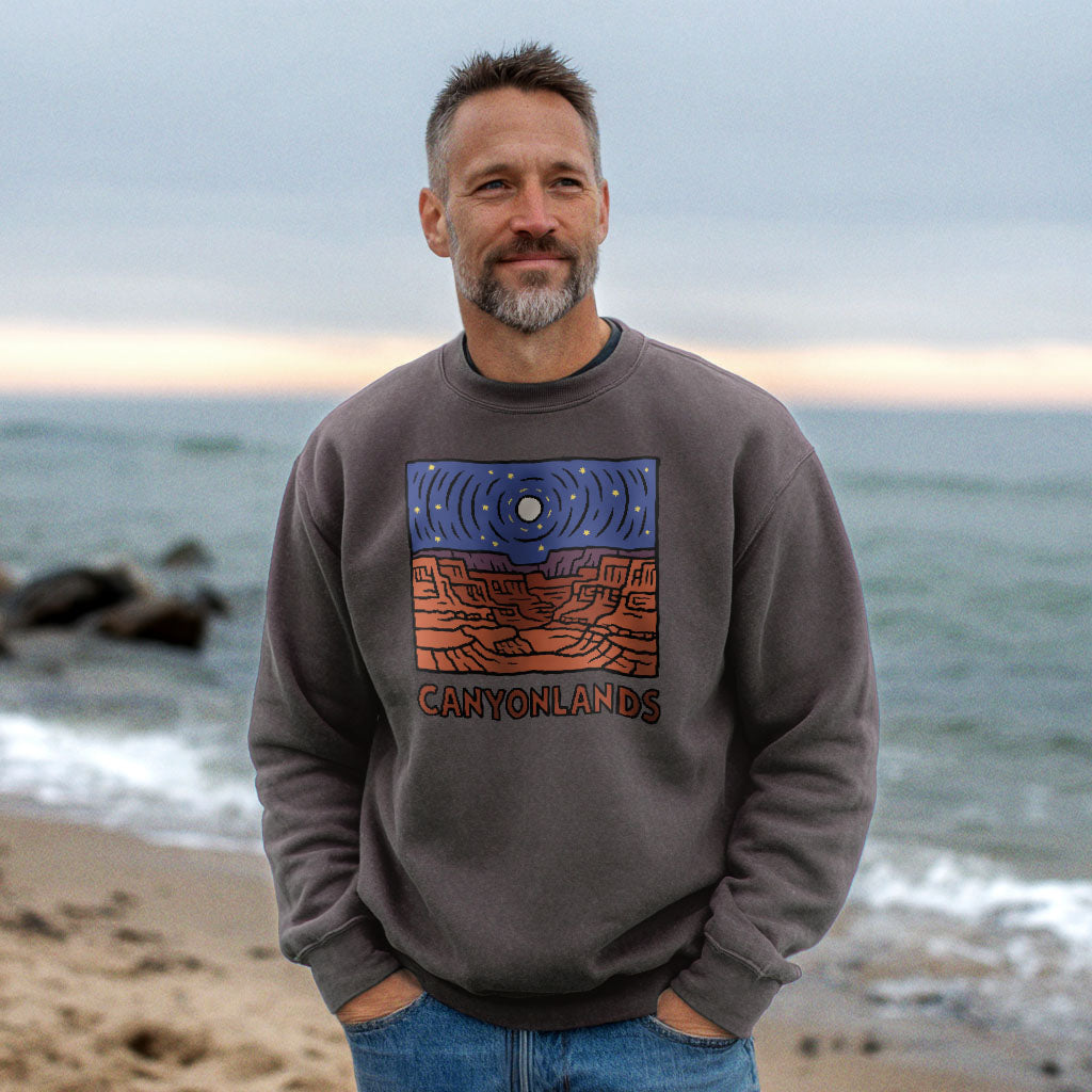 Canyonlands National Park at Night Crewneck Sweatshirt