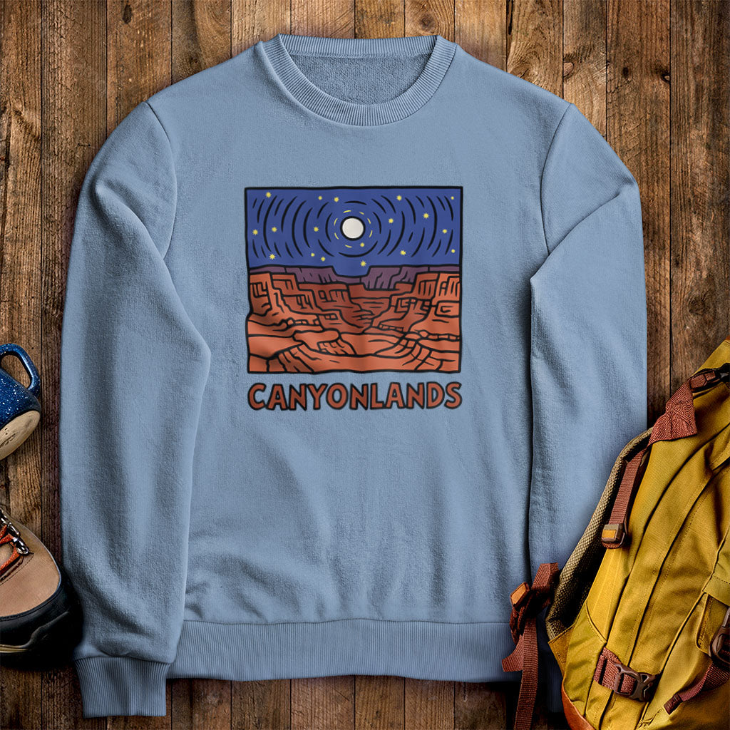 Canyonlands National Park at Night Crewneck Sweatshirt