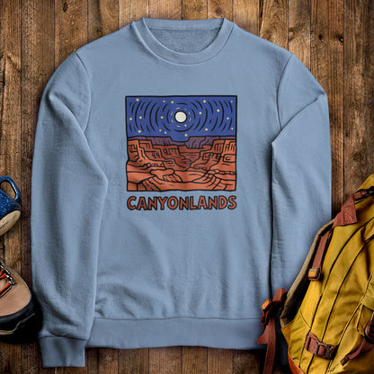 Canyonlands National Park at Night Crewneck Sweatshirt