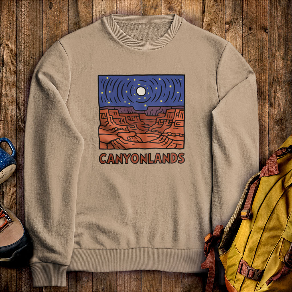 Canyonlands National Park at Night Crewneck Sweatshirt