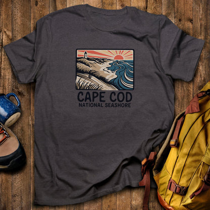 Cape Cod National Seashore T-Shirt Dark Heather Adventure and Outdoors Themed T-Shirt