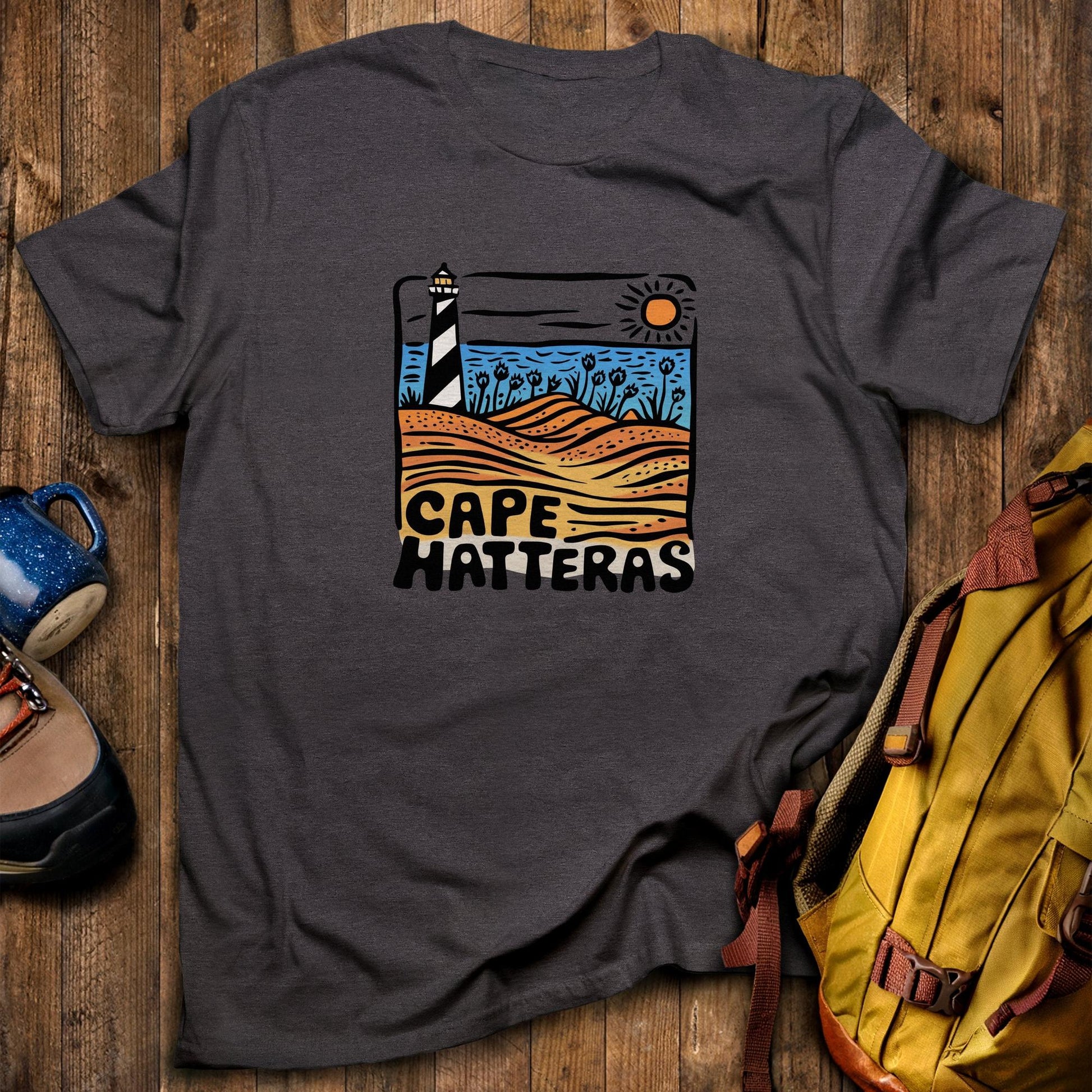 Cape Hatteras National Seashore T-Shirt Dark Heather Adventure and Outdoors Themed T-Shirt