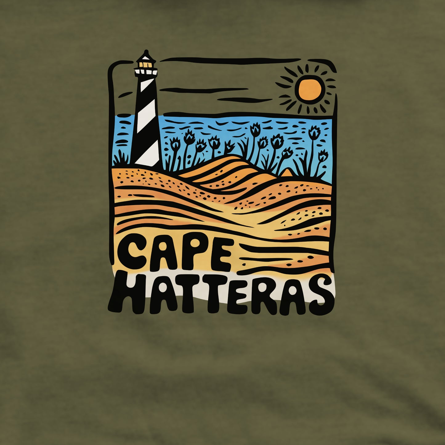 Cape Hatteras National Seashore Crewneck Sweatshirt Adventure and Outdoors Themed Sweatshirt