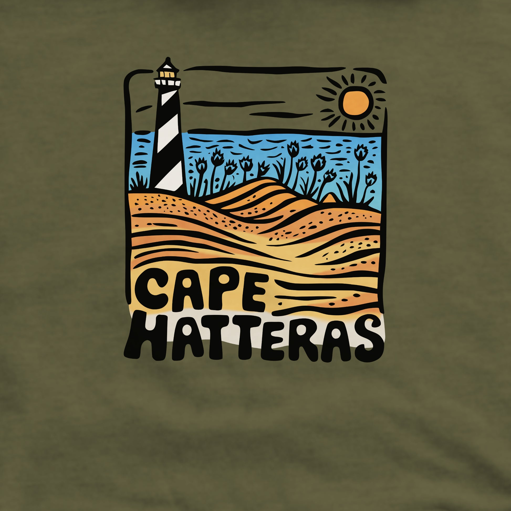 Cape Hatteras National Seashore Crewneck Sweatshirt Adventure and Outdoors Themed Sweatshirt
