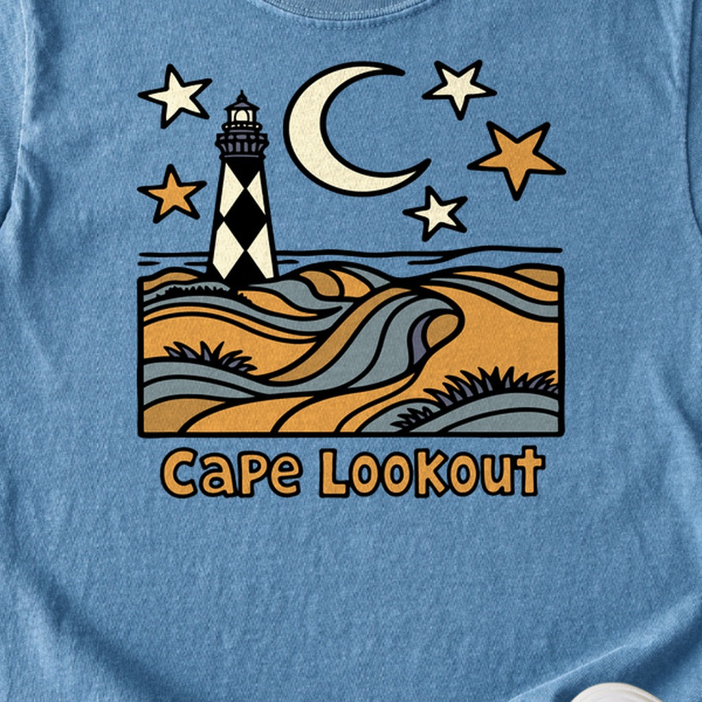 Cape Lookout National Seashore Kids Cotton T-Shirt