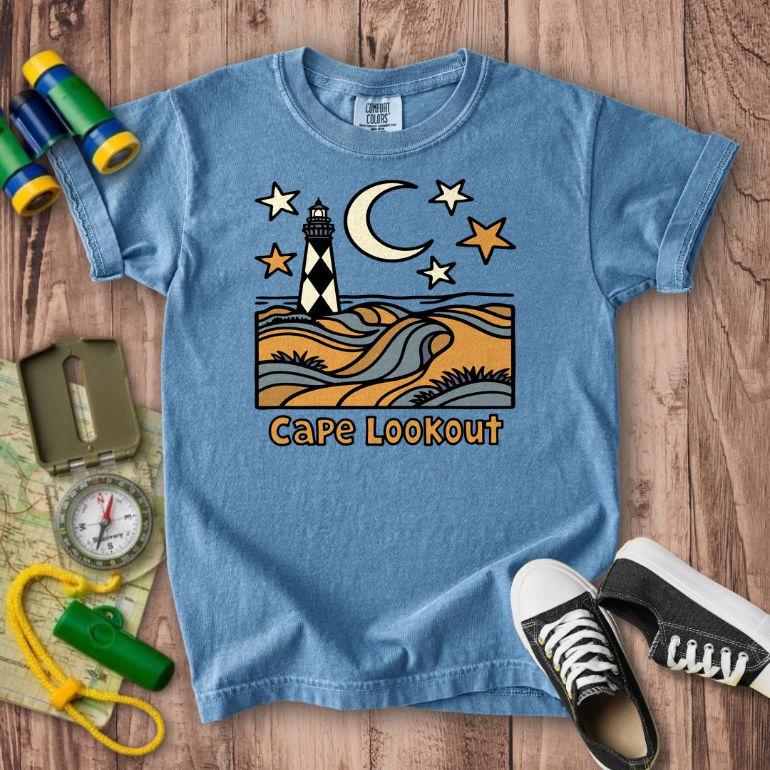 Cape Lookout National Seashore Kids Cotton T-Shirt