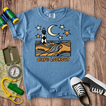 Cape Lookout National Seashore Kids Cotton T-Shirt