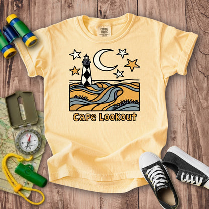 Cape Lookout National Seashore Kids Cotton T-Shirt