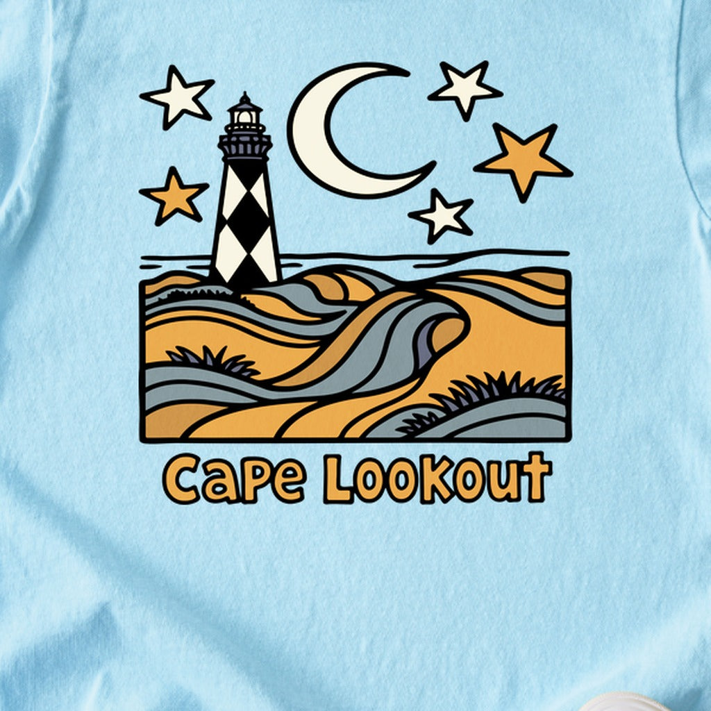 Cape Lookout National Seashore Kids Cotton T-Shirt