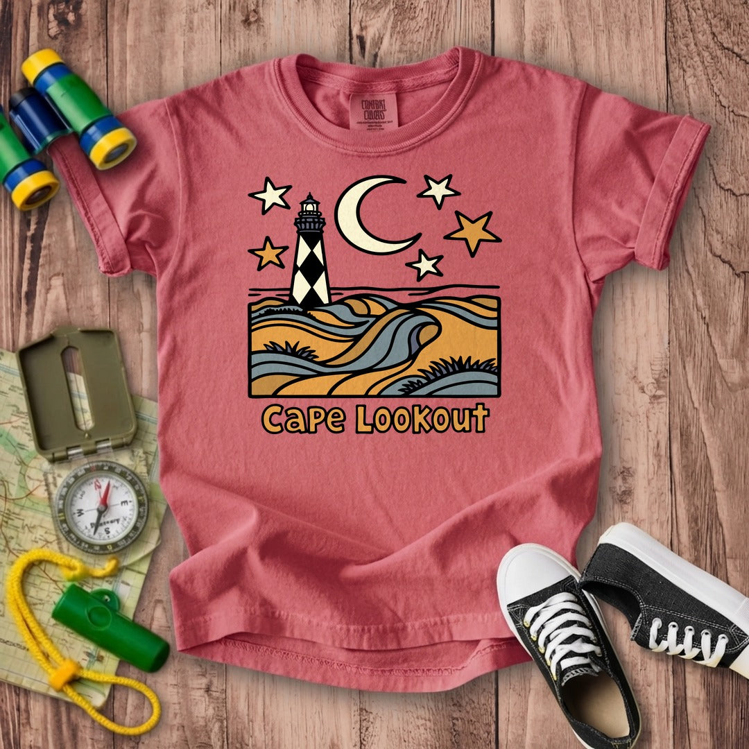 Cape Lookout National Seashore Kids Cotton T-Shirt