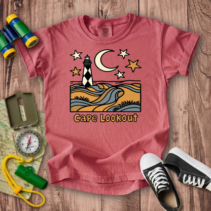 Cape Lookout National Seashore Kids Cotton T-Shirt