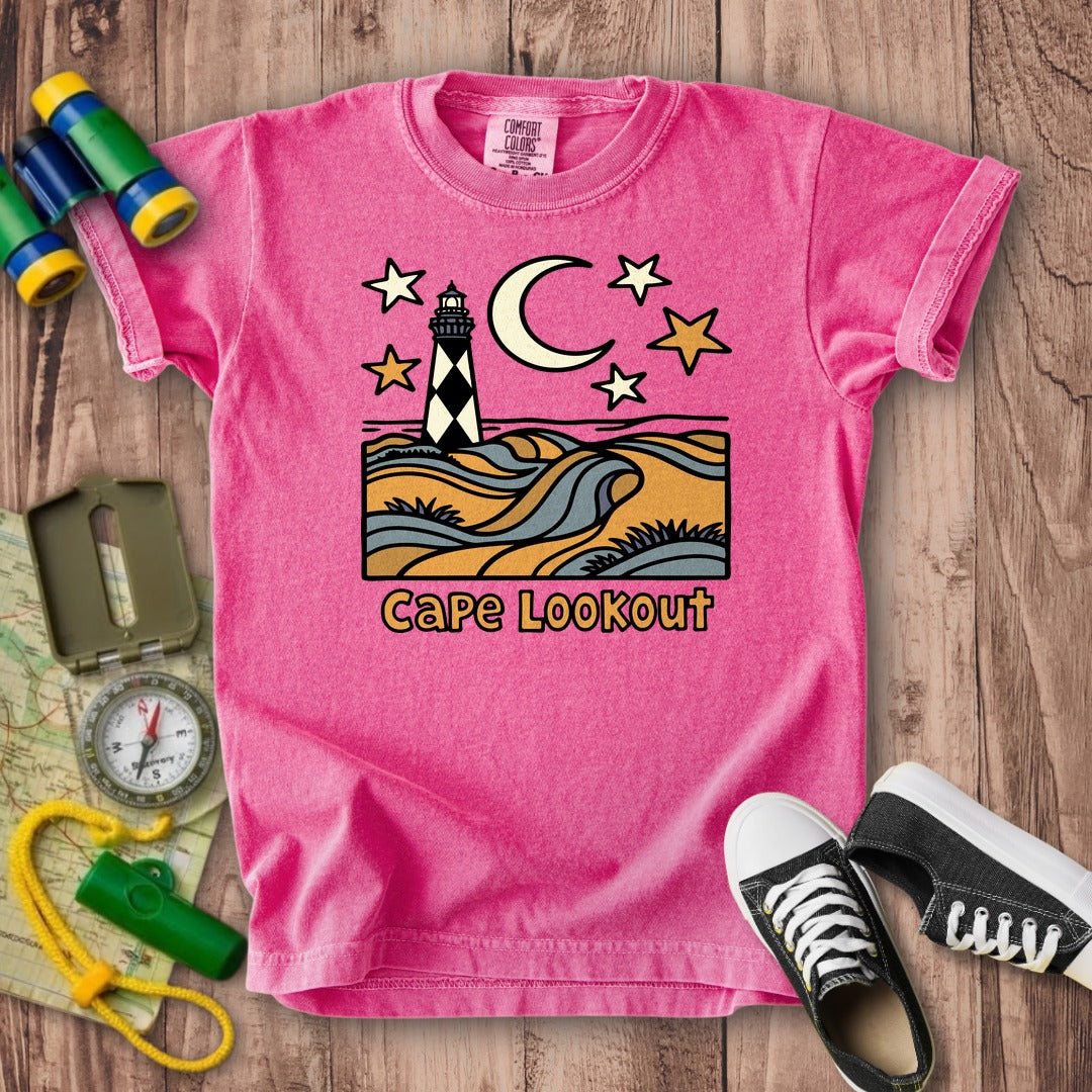 Cape Lookout National Seashore Kids Cotton T-Shirt