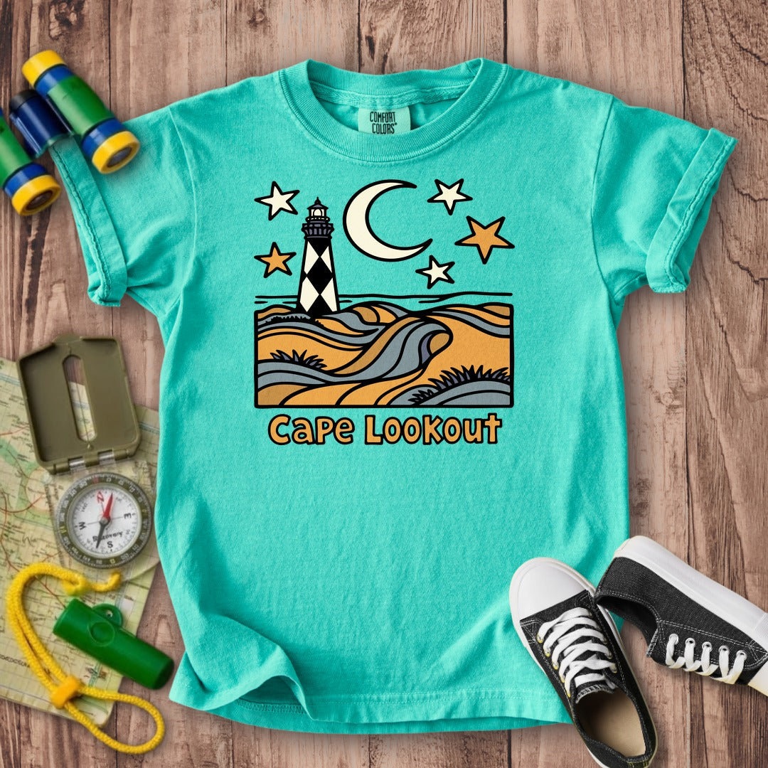 Cape Lookout National Seashore Kids Cotton T-Shirt