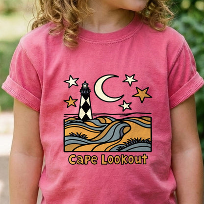 Cape Lookout National Seashore Kids Cotton T-Shirt