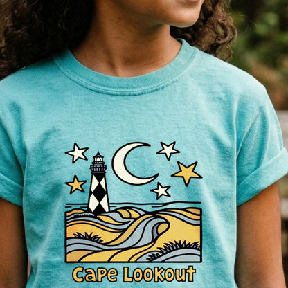 Cape Lookout National Seashore Kids Cotton T-Shirt