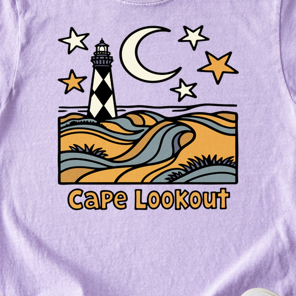 Cape Lookout National Seashore Kids Cotton T-Shirt