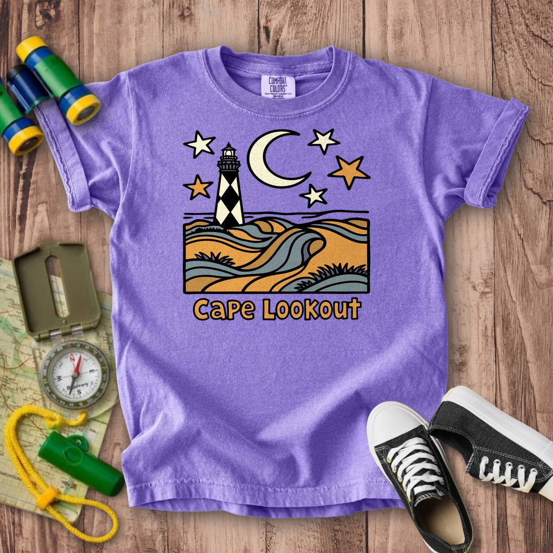 Cape Lookout National Seashore Kids Cotton T-Shirt