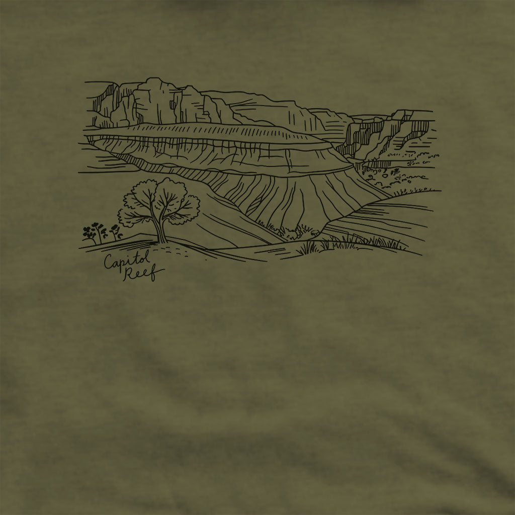 Capitol Reef Line Drawing Hoodie