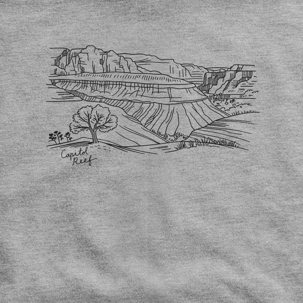 Capitol Reef Line Drawing Hoodie