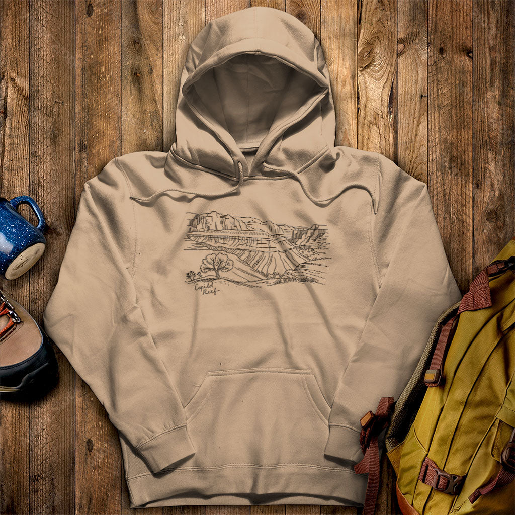 Capitol Reef Line Drawing Hoodie