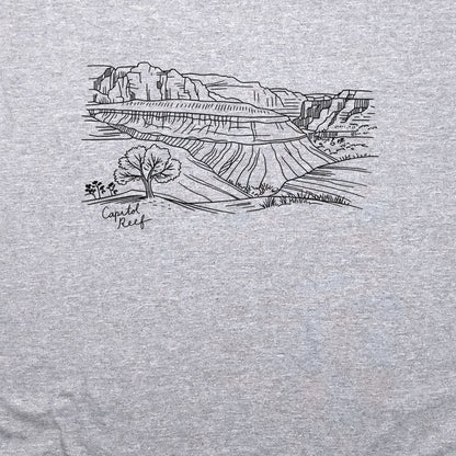 Capitol Reef Line Drawing Crewneck Sweatshirt